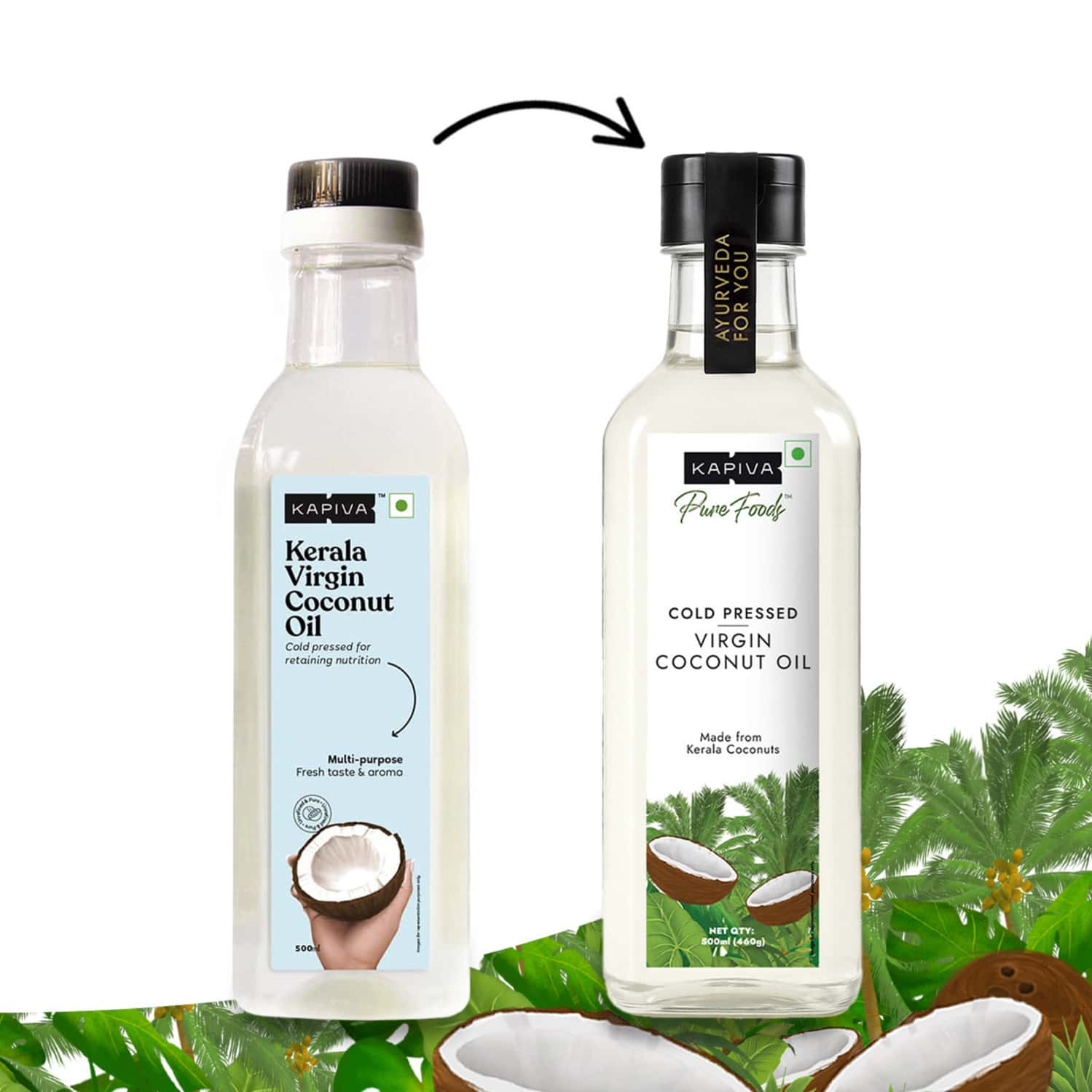 Kapiva Kerala Virgin Coconut Oil (cold-pressed For Maximum Nutrition) -500 Ml