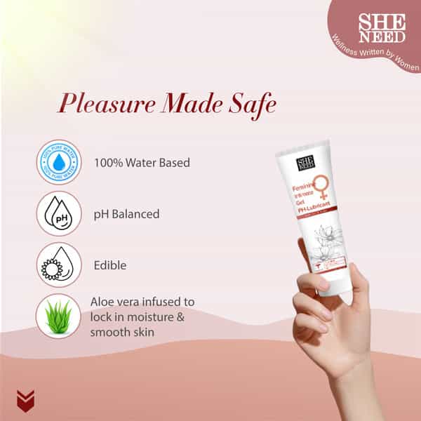 Sheneed Intimate Water Based Lube | Women | Non-Sticky | Stain-Free Skin Friendly Ph Balanced 30 Ml