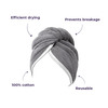 Sanfe Selfly Hair Wrap Towel - 1 Piece Ultra Soft & Absorbent Hair Wrap | Hair Turban Towel