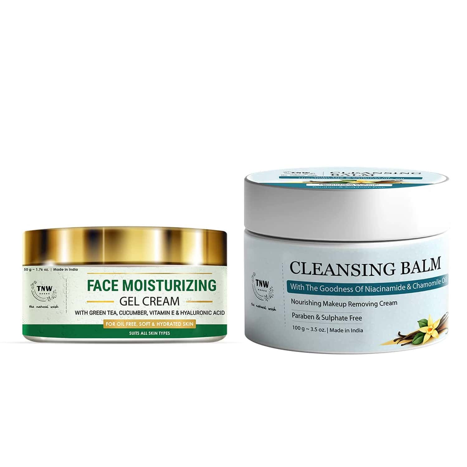 Buy TNWTHE NATURAL WASH CLEANSING BALM AND FACE MOISTURIZING GEL CREAM