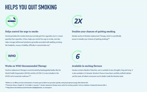 Nicotex Nicotine Gums Fruit Burst Flavour 2Mg | Helps Quit Smoking
