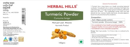Herbal Hills Turmeric Powder - 100 Gms (Pack Of 2)