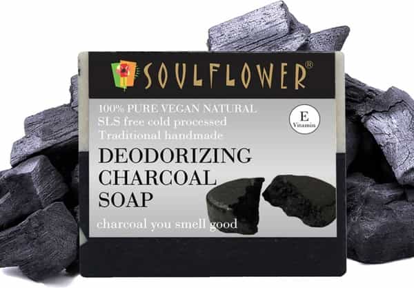 Soulflower Deodorizing Charcoal Soap 150Gm