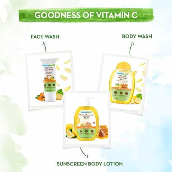 Mamaearth Vitamin C Sunscreen Body Lotion With Vitamin C - Spf 30 Sun Protection|Women & Men|300Ml
