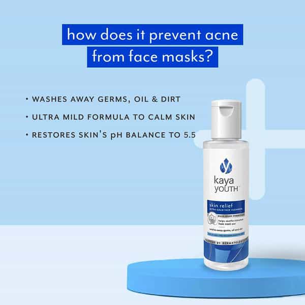 Kaya Youth Skin Relief Ultra Calm Face Cleanser-Soothes Irritation From Face Masks - 95 Ml