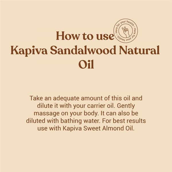Kapiva Sandalwood Natural Oil Aroma Therapy 15 Ml