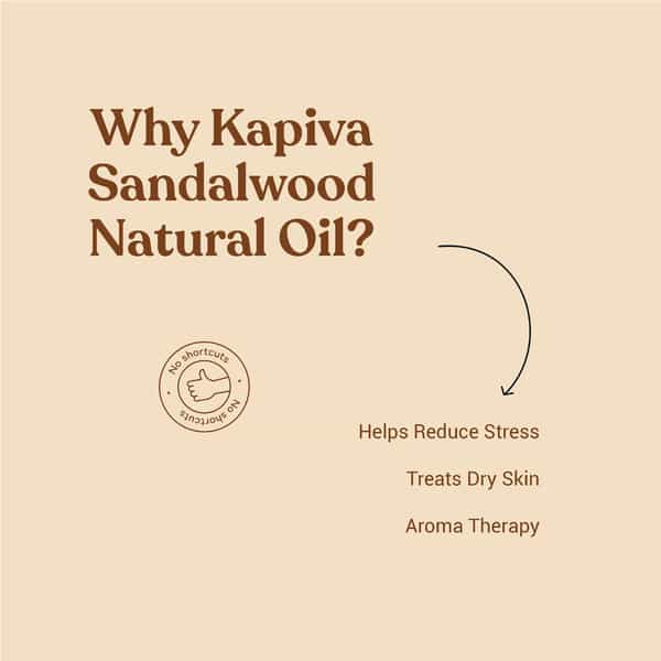Kapiva Sandalwood Natural Oil Aroma Therapy 15 Ml