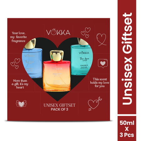 Vokka Gift Of Love 150ml - 3 X 50ml Luxury Long Lasting Perfume Gift Set For Men & Women