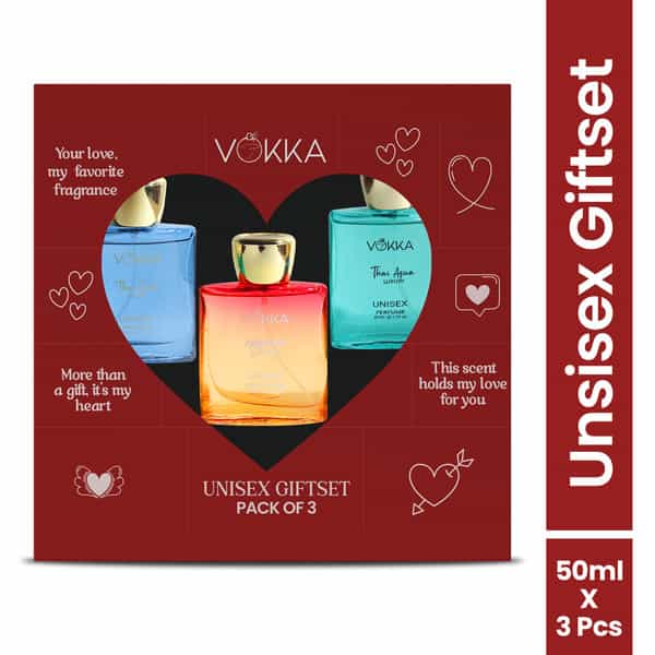 Vokka Gift Of Love 150Ml - 3 X 50Ml Luxury Long Lasting Perfume Gift Set For Men & Women