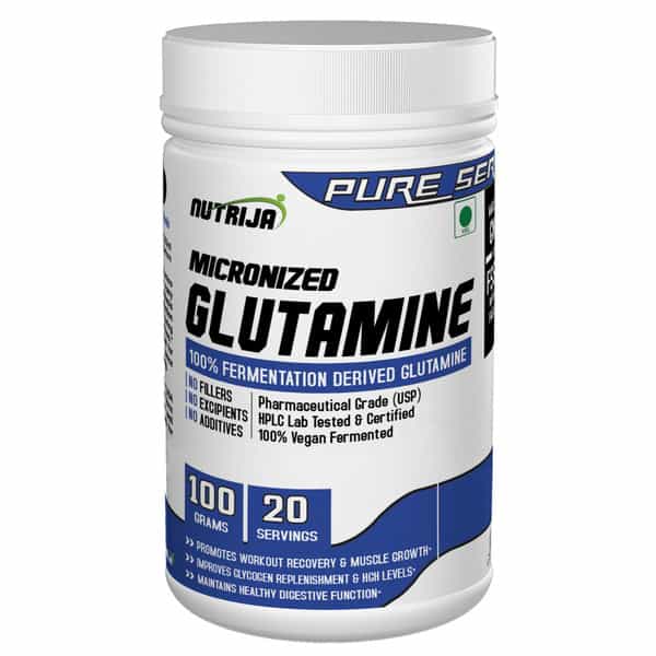 Nutrija Pure L-Glutamine Powder | Amino Acid Supplement | 5G Per Serving - 100Grams