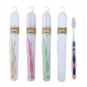 Maxi Candy Hard Toothbrush Travel Pack (pack Of 4)