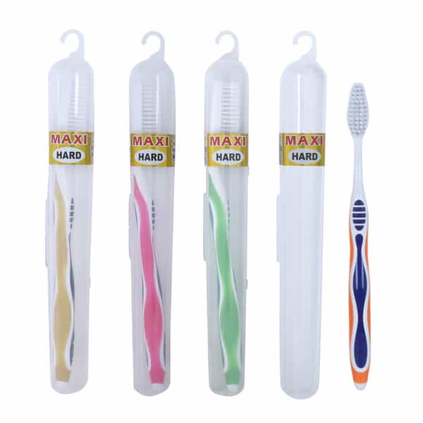 Maxi Candy Hard Toothbrush Travel Pack (Pack Of 4)