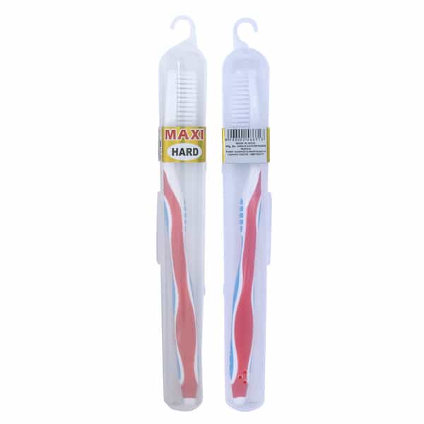 Maxi Candy Hard Toothbrush Travel Pack (Pack Of 4)