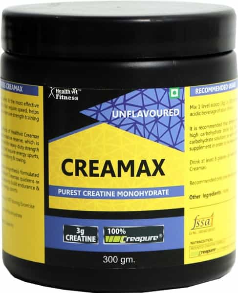 Healthvit Fitness Creamax Creapure German - 300 Grams Powder (Unflavored)