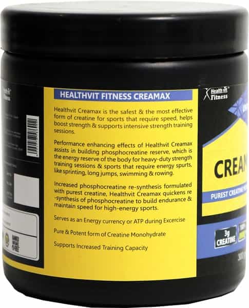 Healthvit Fitness Creamax Creapure German - 300 Grams Powder (Unflavored)