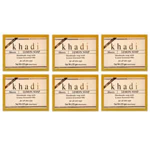 Khadi Abeers Herbal Handmade Lemon Soap With Essential Oils | 125gm (pack Of 6)