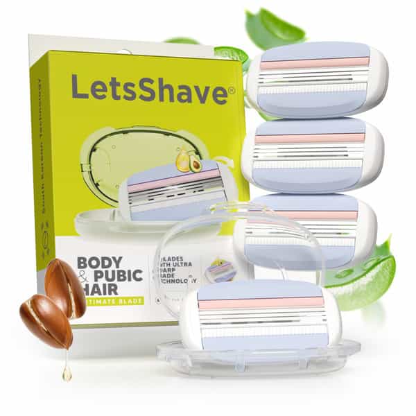 Letsshave Body And Groin Blades (Pack Of 4)