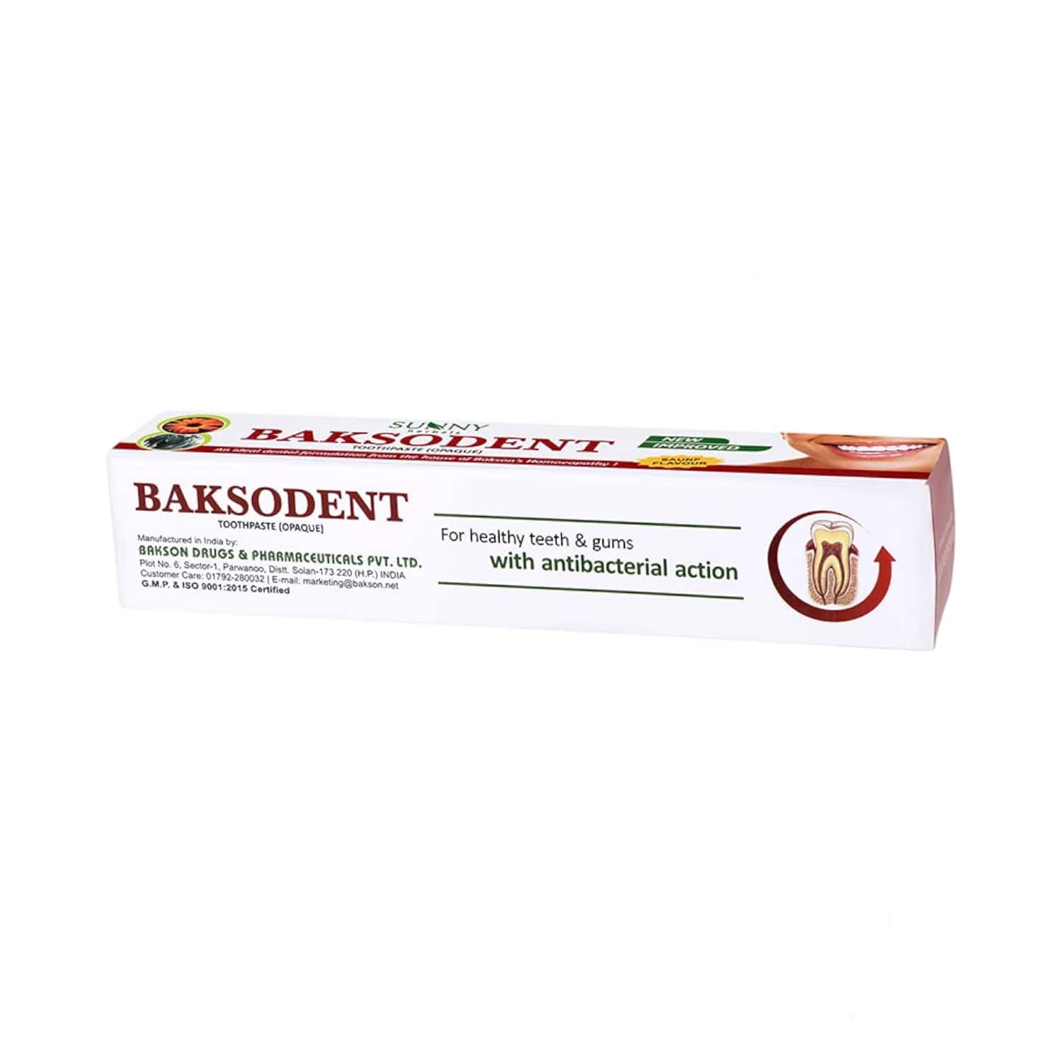 Sunny Herbals Baksodent Toothpaste (opaque) - Saunf Flavour 100 Gm