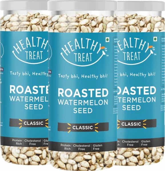 Healthy Treat Roasted Watermelon Seeds - Classic 375Gm - Pack Of 3 125 Gm Each