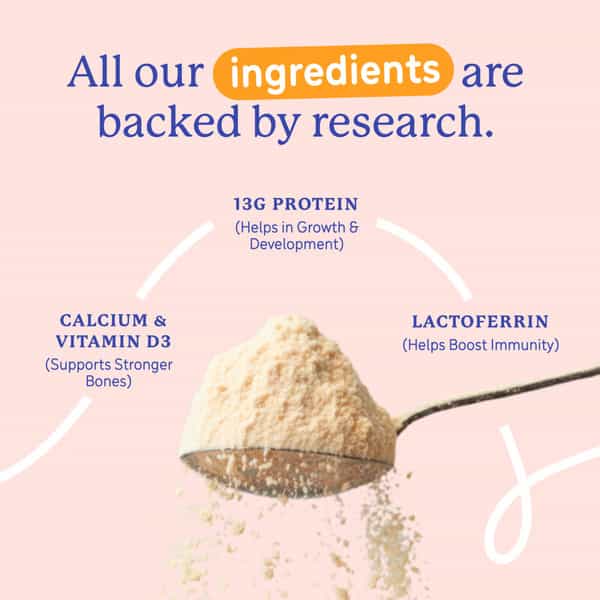 Gritzo Supermilk Growth+ Unsweetened Drink Mix (13+Y Boys) | 13G Powder (Creamy Vanilla | 400G)