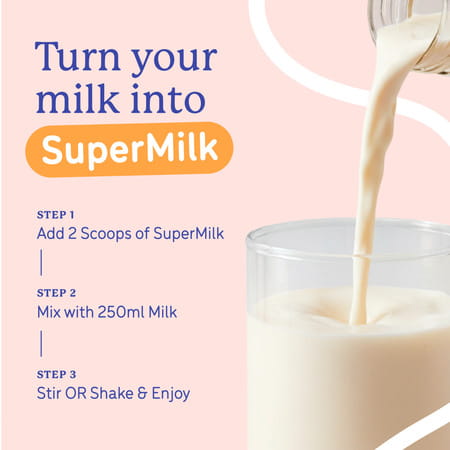 Gritzo Supermilk Growth+ (Formerly Height+) Unsweetened (13+Y Boys) (Creamy Vanilla | 400g)