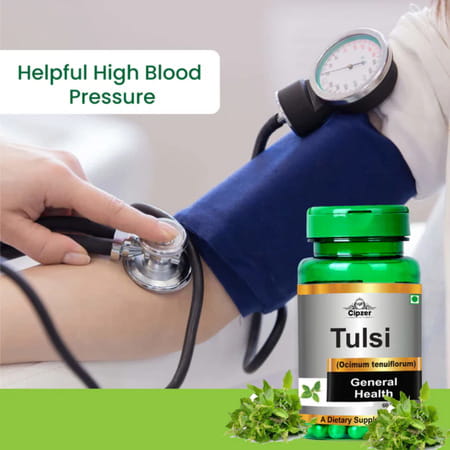 Cipzer Tulsi 30 Capsules | Supports Calmness| Stress Relief & Overall Wellness