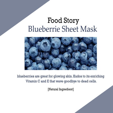 Orjena Natural Moisture Mask Sheet Blueberry - Pack Of 3