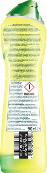 Cif Lemon Cream Multipurpose Surface Cleaner For Tough Stains Natural Particles 500Ml