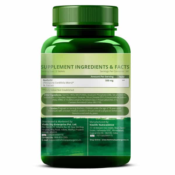 Vlado's Himalayan Organics Giloy Extract | Immunity Booster | 120 Veg Tablets