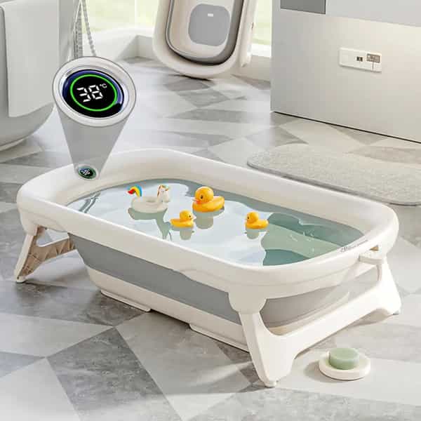 R For Rabbit Bubble Double Smart Baby Bath Tub - Grey White