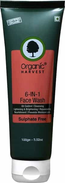 Organic Harvest Sulphate Free 6-In-1 Face Wash- 100Gm