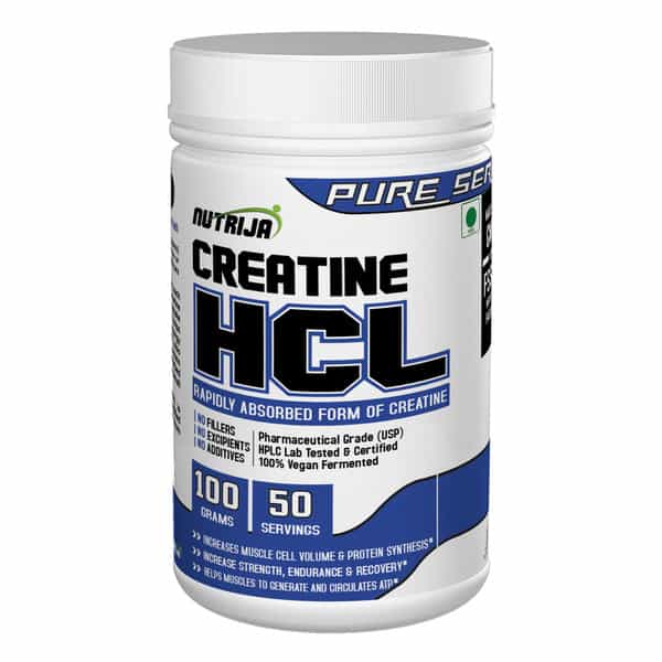 Nutrija Creatine Hcl | For Muscle Growth - 200Grams