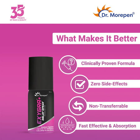 Dr. Morepen Combo Of Exygra Condoms & Exygra+ Spray Delay Spray