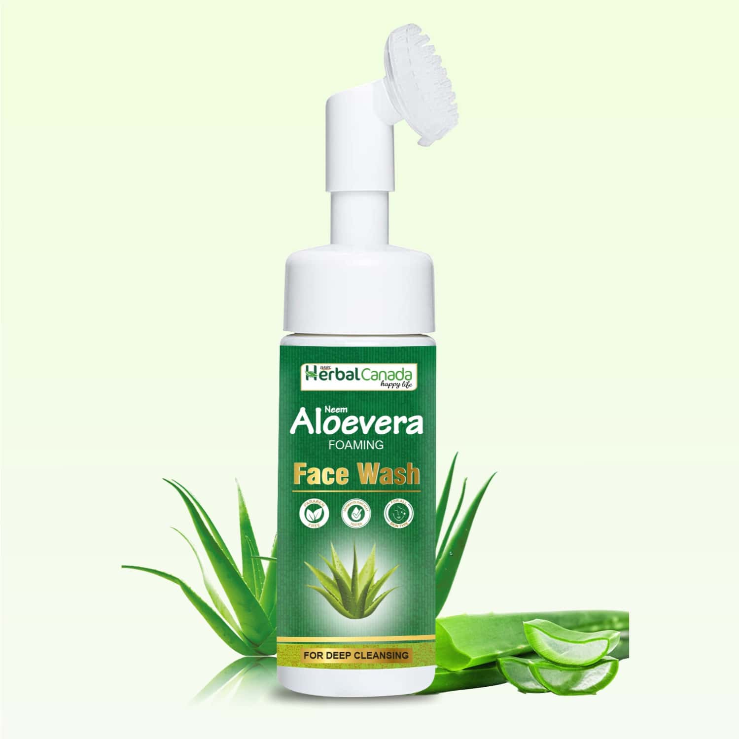 Buy HARC HERBAL CANADA ALOE VERA FOAMING FACE WASH 150ML HELPFUL