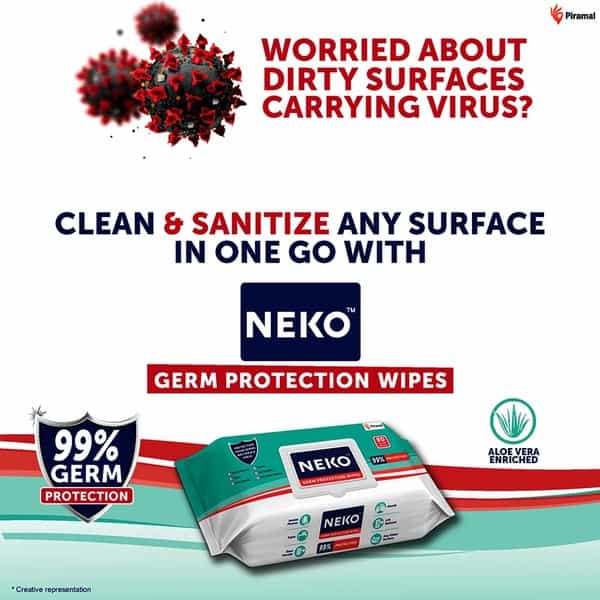 Neko ( Sanitising Disinfectant ) Wipes - Large Pack Of 80