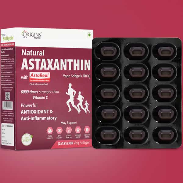 Origins Nutra Natural Astaxanthin Supports Heart Joint (30 Softgels)