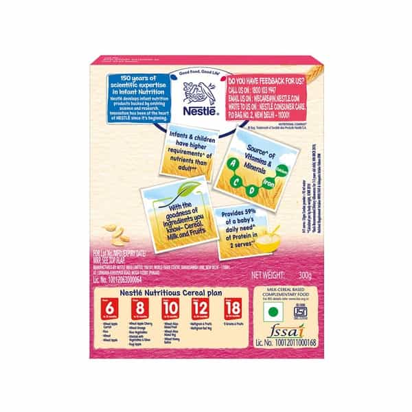 Nestle Cerelac Baby Cereal With Milk Multigrain & Fruits Baby Food (From 12 Months) Box Of 300 G