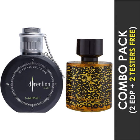 Maryaj Direction East Edp 100ml For Men & Wild Speed For Him Edp 100 Ml Pack Of 2