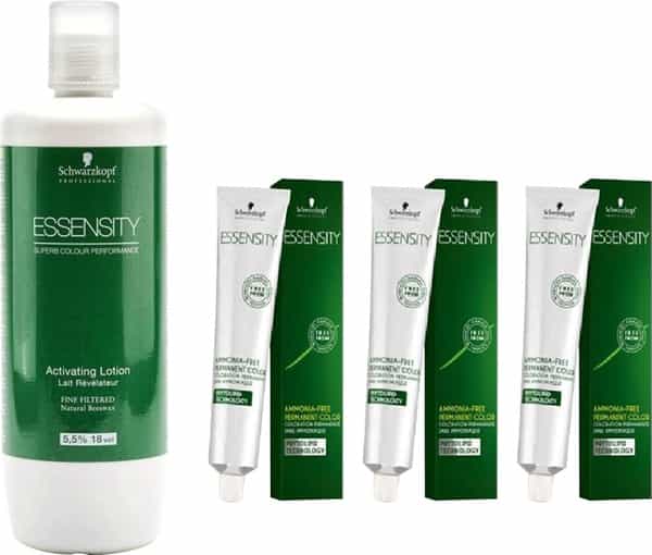 Schwarzkopf Essensity Hair Color-5 Light Brown 60 Ml Each 3 Tube +1 Oil Developer 1000Ml Light Brown