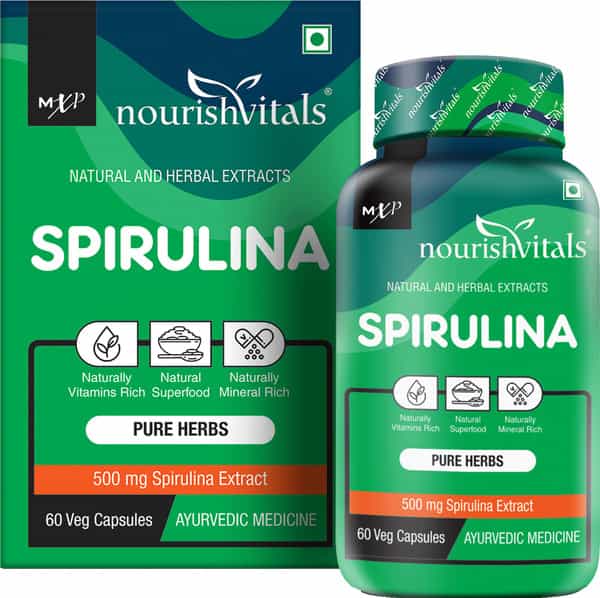 Buy NOURISHVITALS SPIRULINA PURE HERBS 500 MG SPIRULINA EXTRACT