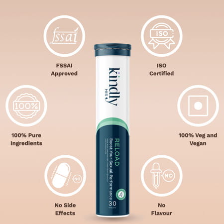 Reload By Kindly His For Boosting Men'S Performance Improving Strength & Stamina (30 Tablets)