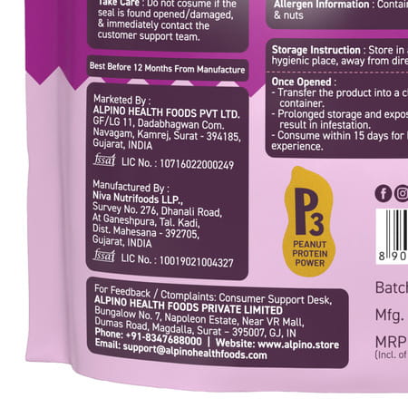 Alpino Protein-Rich Super Muesli Chocolate Pouch 400 Gm