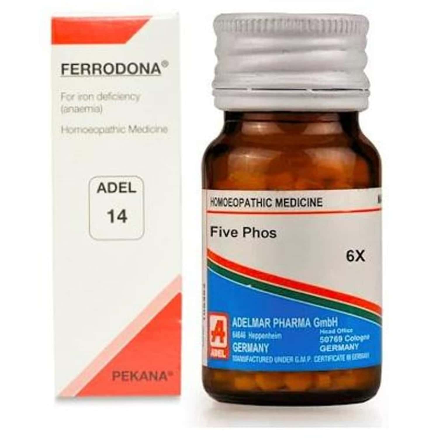Adel Anaemia Care Combo (adel 14 + Five Phos Biochemic Tablet 6x) 1 No's