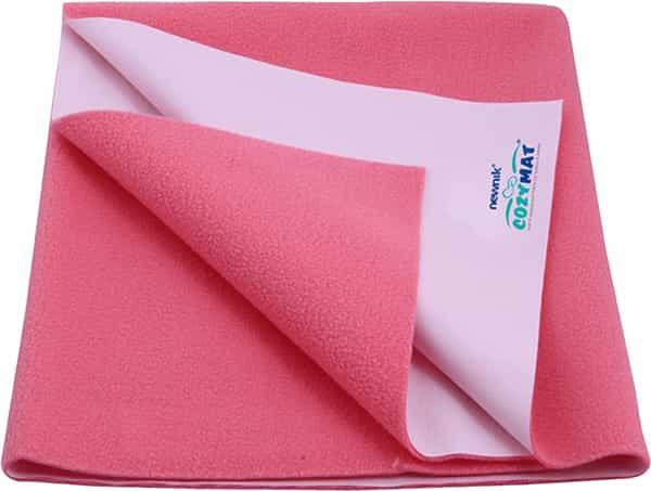 Newnik Cozymat Soft Waterproof And Reusable Mat (Size: 140Cm X 100Cm) Salmon Rose Large