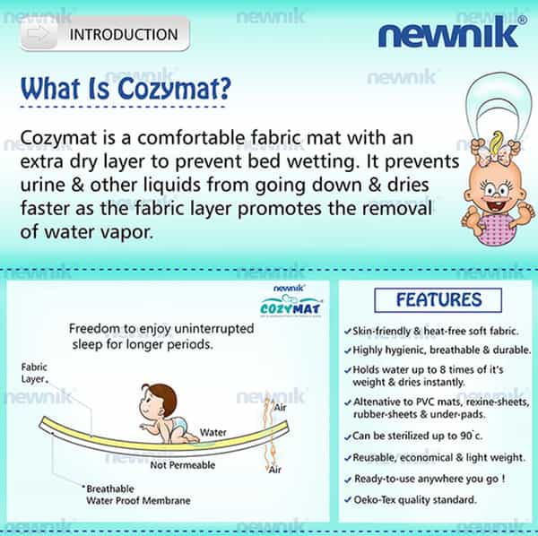 Newnik Cozymat Soft Waterproof And Reusable Mat (Size: 140Cm X 100Cm) Salmon Rose Large