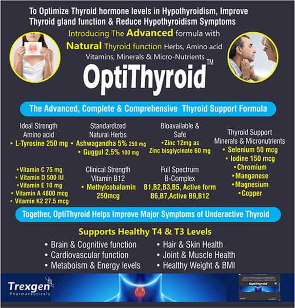 Trexgen Opti-Thyroid Underactive Thyroid Function Tablets - 30 Tablets