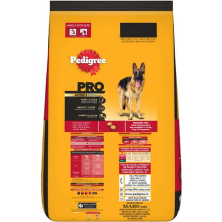 Pedigree Pro Adult Large Breed | 20 Kg Dry Dog Food | Vet Trusted Brand (18 Months Onwards)