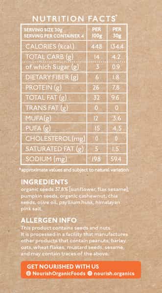 Nourish Organics Pumpkin Seed Mix - 120Gms