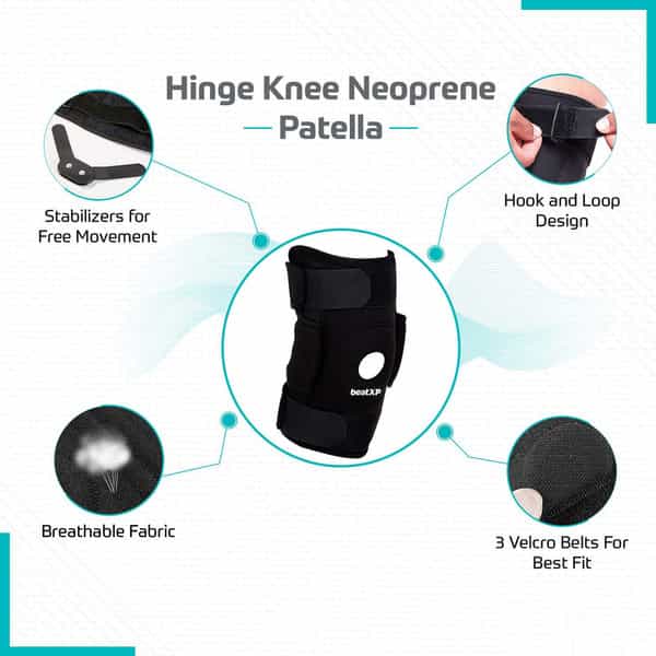 Beatxp By Pristyn Care Knee Patella Support For Men | Sports | Fitness | Training (Single Pair-L)