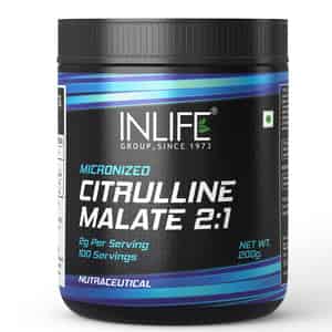 Inlife Micronized Citrulline Malate Powder 2:1 Supplement 200 Grams Unflavoured